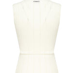 Top smanicato seta e cachemire a costine 104741 A2FRZ09 PINKO 