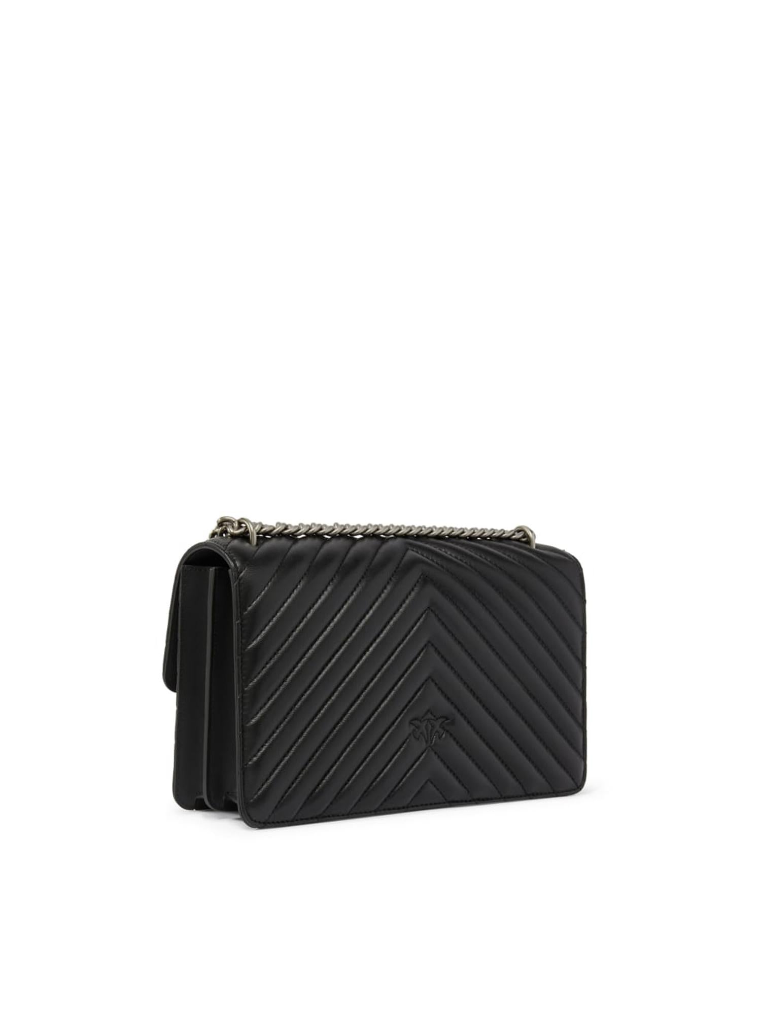 Borsa media a tracolla Love Bag One Chevron 100941 A0GKZ99O PINKO 