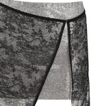 Gonna in seta FW22-019.01 FLORACrystal-Black NUE' 
