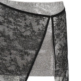 Gonna in seta FW22-019.01 FLORACrystal-Black NUE' 