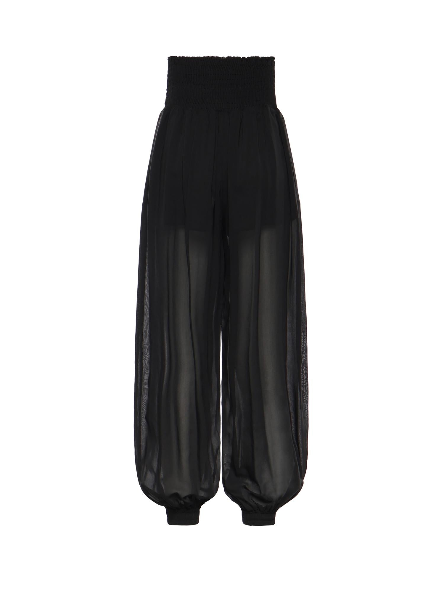 Pantaloni in voile crêpe di misto cotone 106845 A3O2Z99 PINKO 
