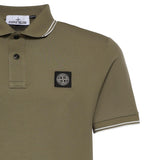 Polo in piqué di cotone con patch Compass L1S152200010 S0018V005G STONE ISLAND 