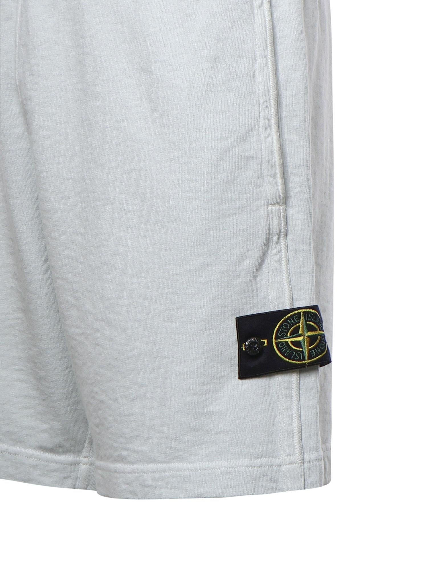 Shorts in cotone con logo L1S156200014 S0060V0141 STONE ISLAND 
