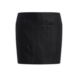Minigonna in gessato lana e viscosa G647 EFE166D999 DONDUP 