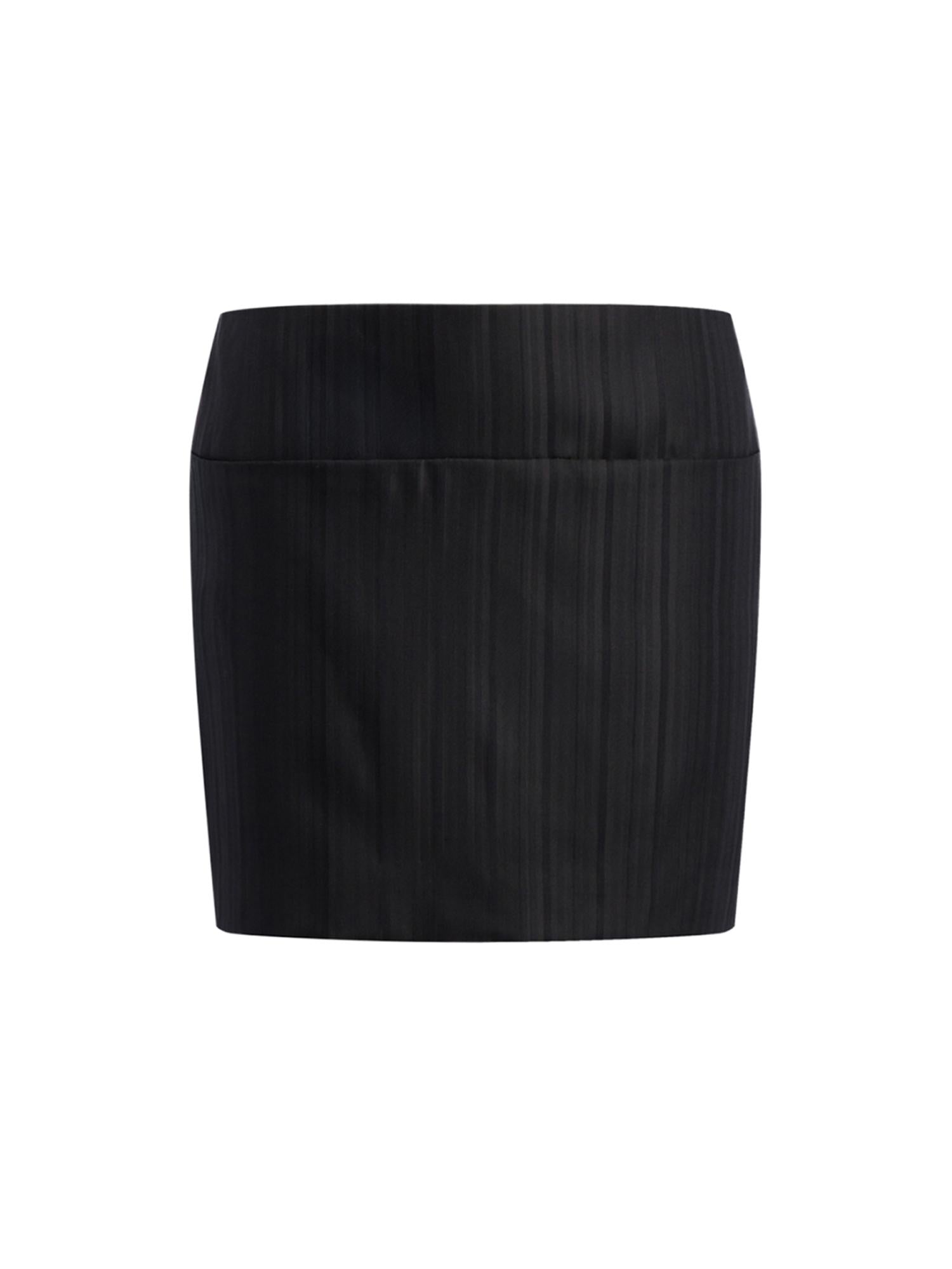 Minigonna in gessato lana e viscosa G647 EFE166D999 DONDUP 