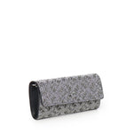 Portafoglio in pelle full strass con tracolla 103765 A20DZZFN PINKO 