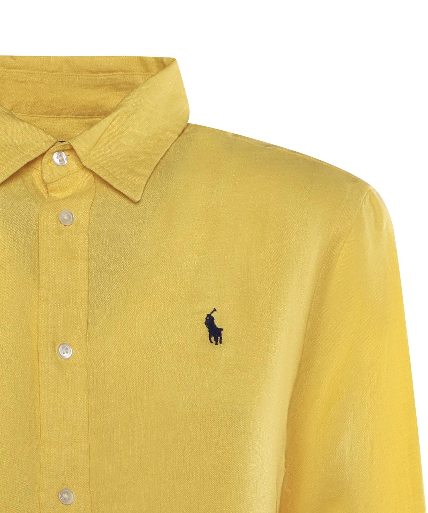 Camicia in lino con logo 211970730 502 POLO RALPH LAUREN 