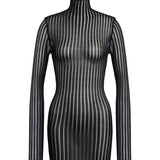 Miniabito in maglia lurex DA567 M01044D999 DONDUP 