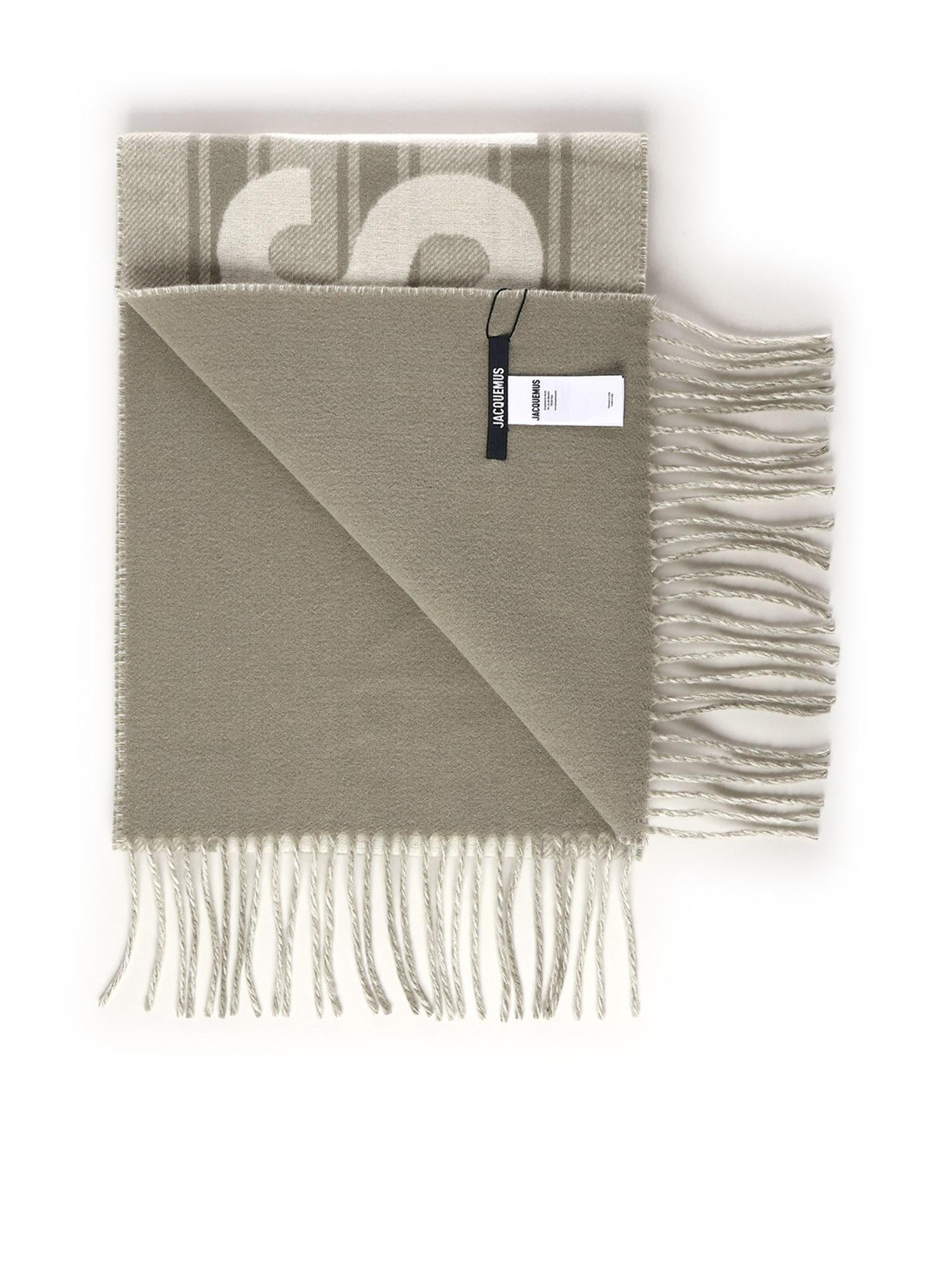 Sciarpa con frange e logo<BR/> ACU00435AOT4001 5BJ JACQUEMUS 