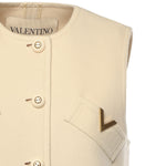Gilet in compact drat 7B3CF7T0 6JAET5 VALENTINO GARAVANI 