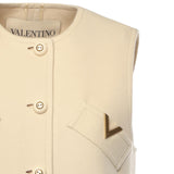 Gilet in compact drat 7B3CF7T0 6JAET5 VALENTINO GARAVANI 