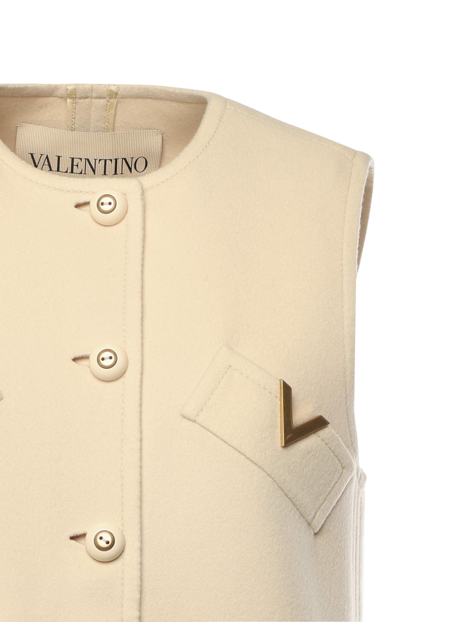 Gilet in compact drat 7B3CF7T0 6JAET5 VALENTINO GARAVANI 