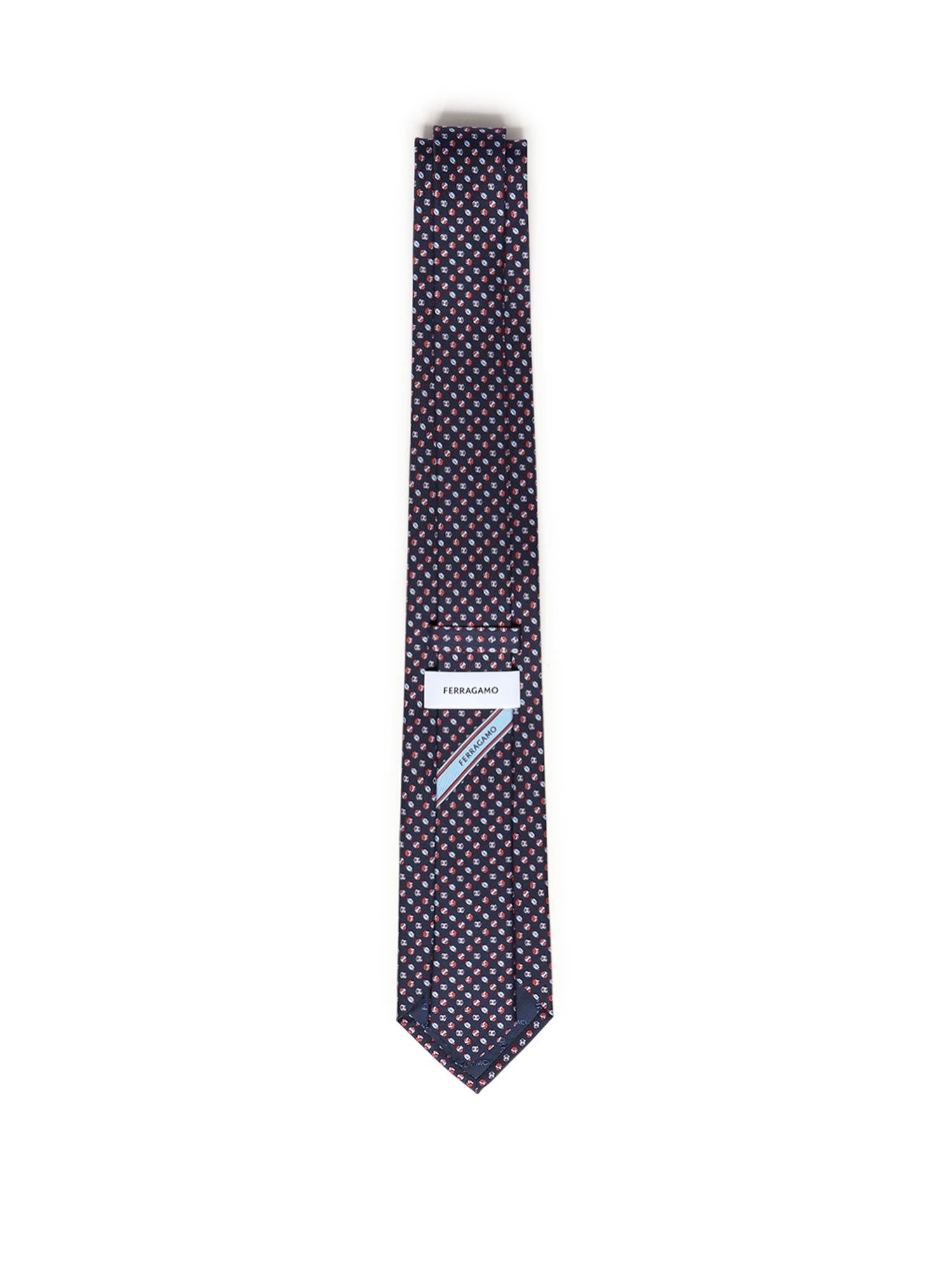 Cravatta in seta con stampa 351310 788867001 FERRAGAMO 