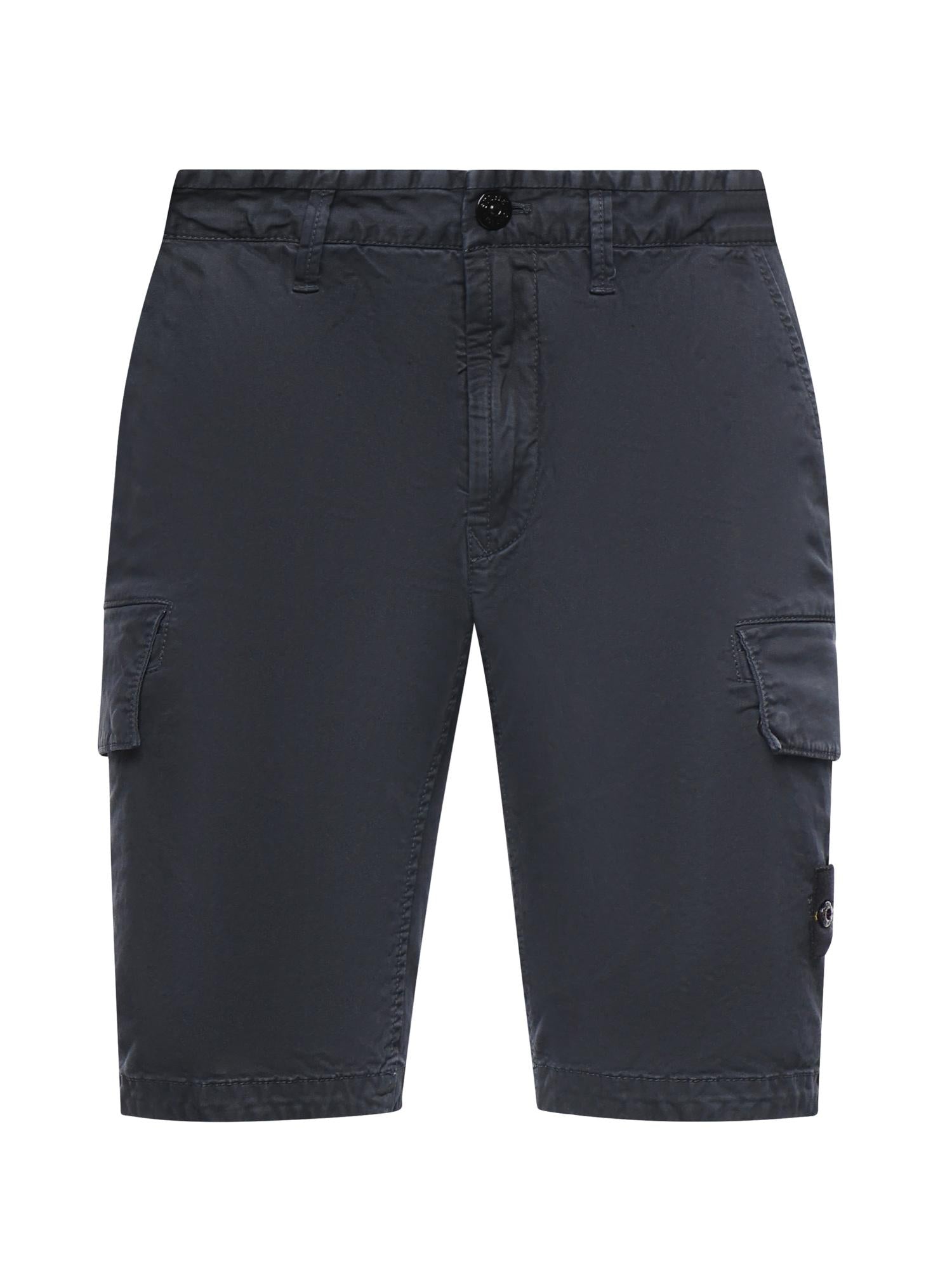 Shorts cargo in cotone con logo L1S15L100018 S0004V0120 STONE ISLAND 