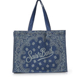 Borsa Essential in denim con stampa bandana EBAGN006 00780L MC2 SAINT BARTH 