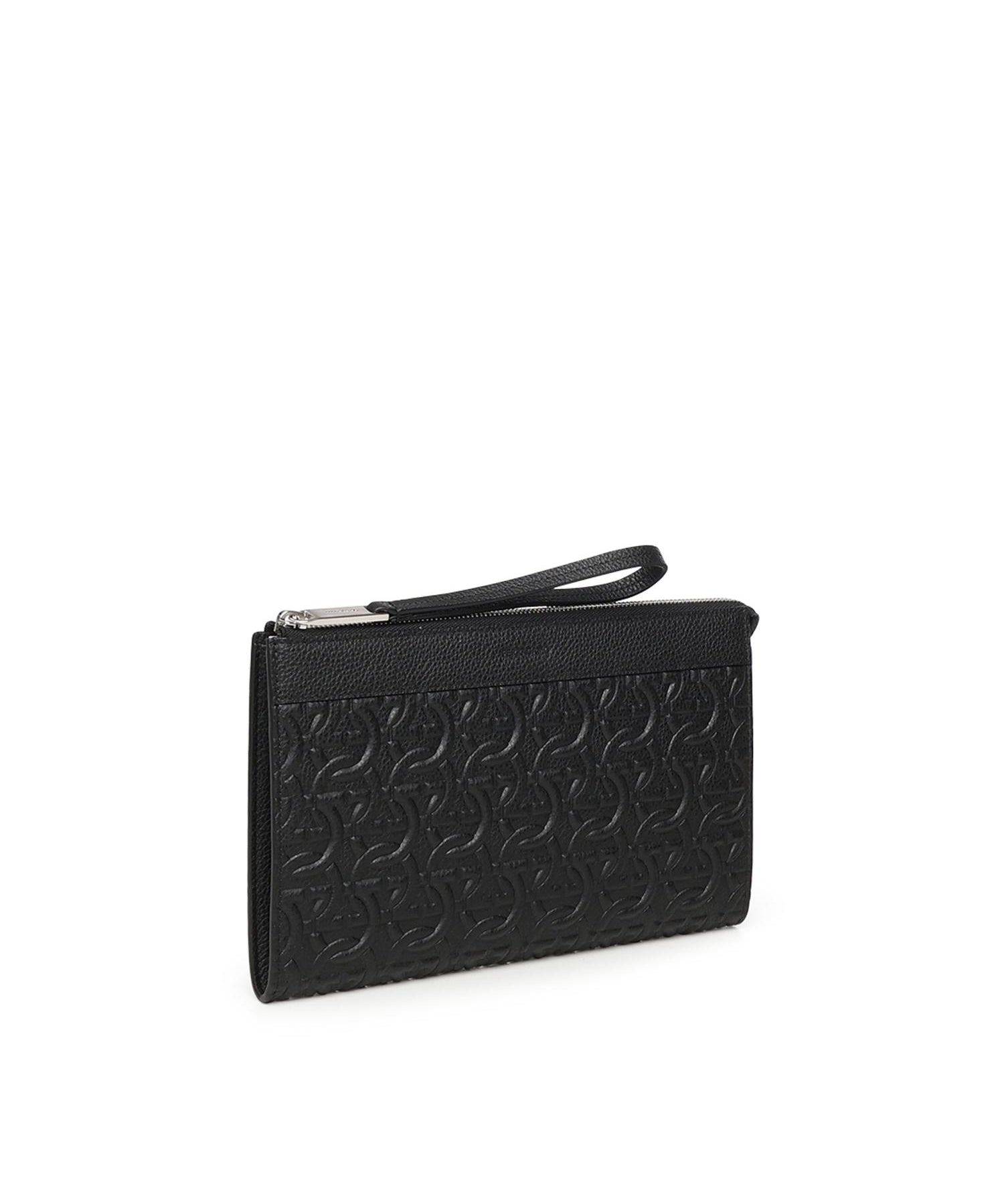 Pouch con goffratura Gancini 241483 769473001 FERRAGAMO 