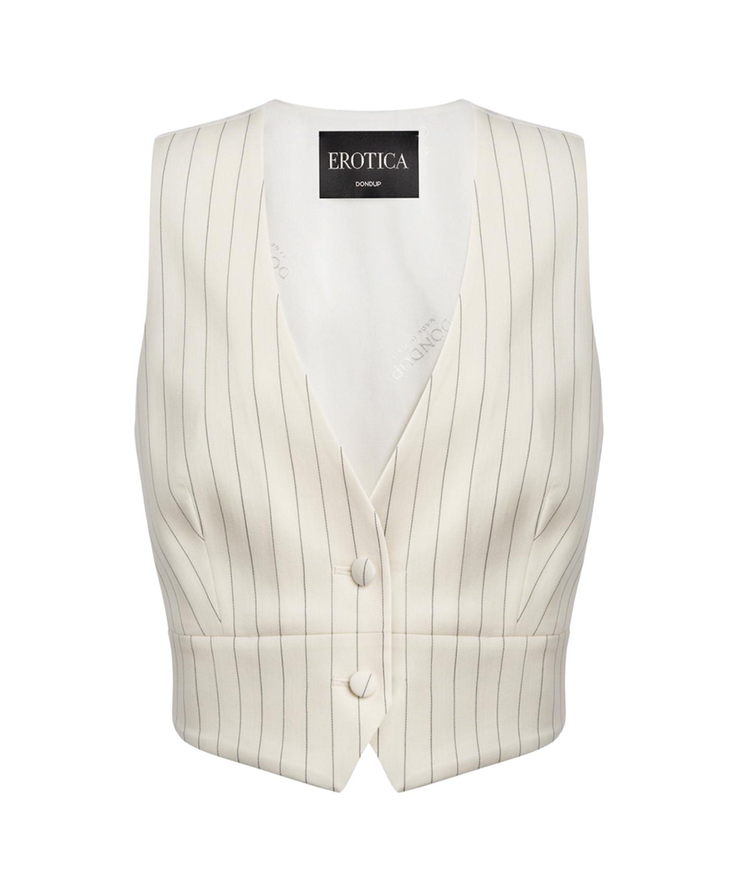 Gilet in fresco di lana gessato DJ860 ES0080D001 DONDUP 
