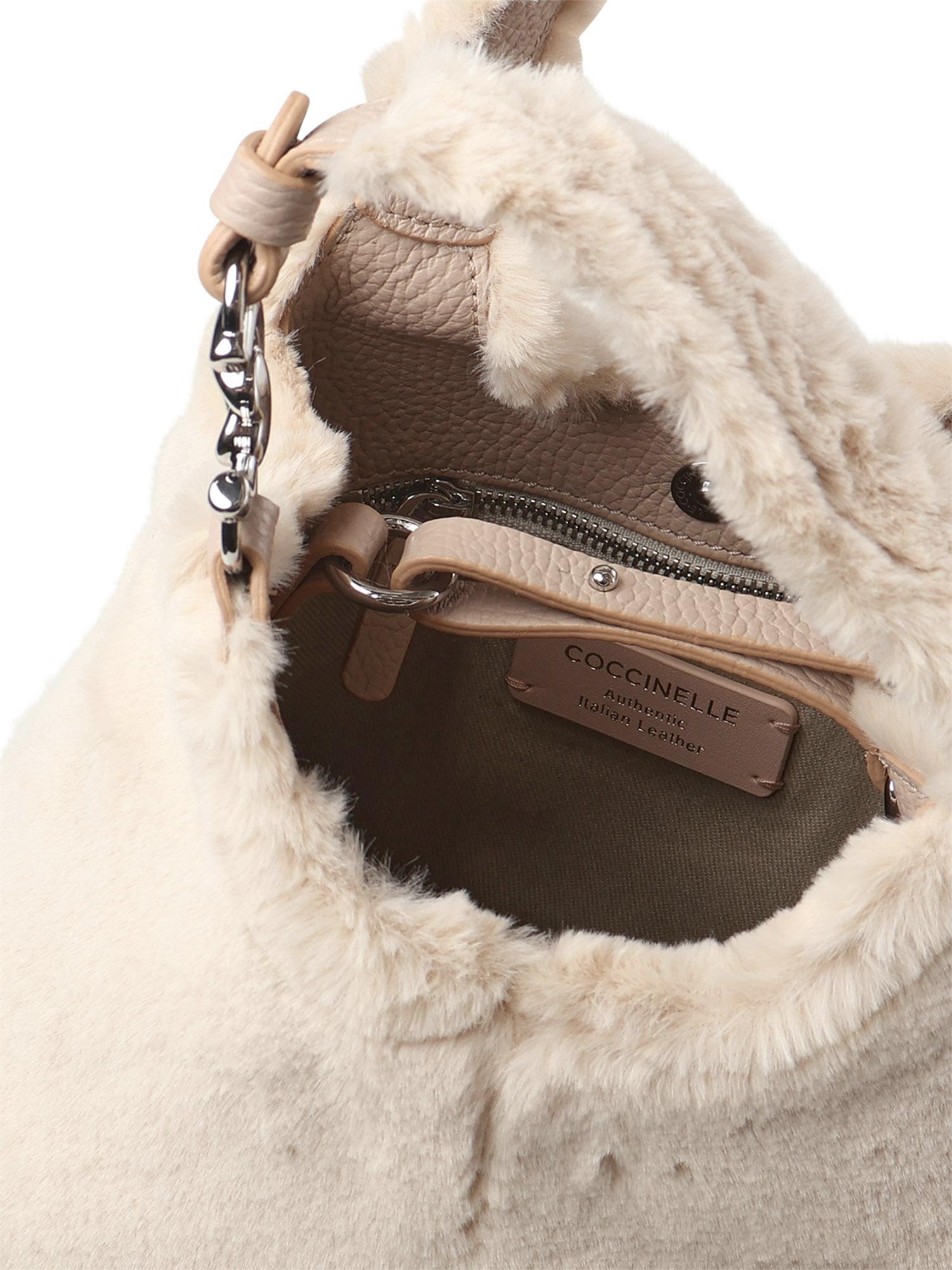 Borsa C-Easy in pelliccia sintetica e pelle E1THD580101 339 COCCINELLE 