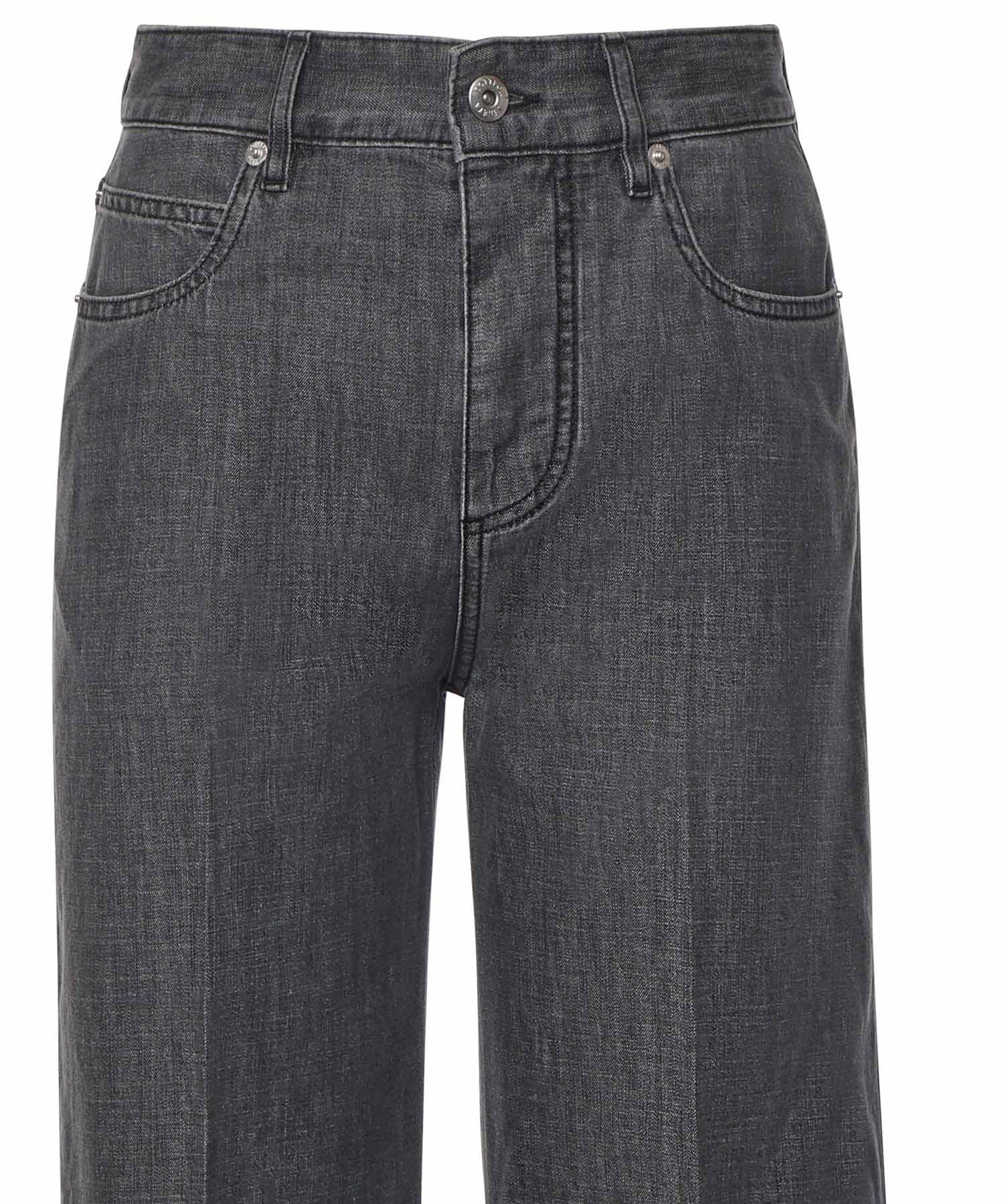 Jeans a palazzo in denim 841027 V5SO01003 BOTTEGA VENETA 