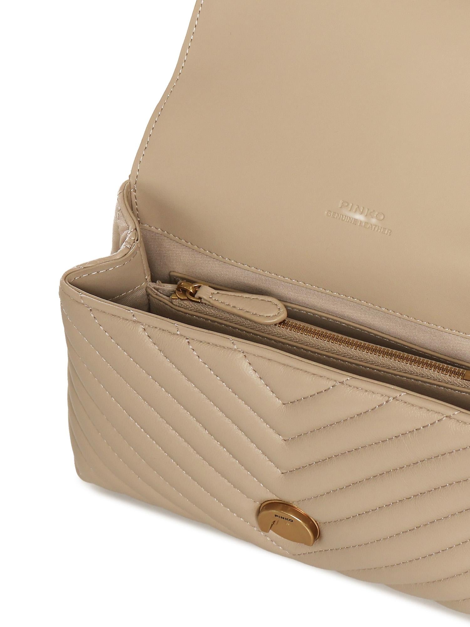 Borsa piccola a mano Lady Love Bag Puff Chevron 100044 A0GKC50Q PINKO 
