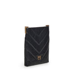 Bustina in pelle motivo chevron 105352 A2W2Z99Q PINKO 