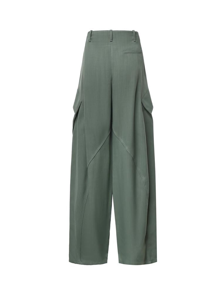 Pantaloni cargo in viscosa AA9P1388W183D 629 ALAIA 