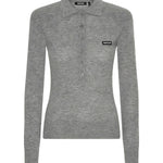 Polo in lana con logo 116181 1093 ROTATE 