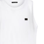 Canotta over con placca logo G8QJ5T G7N7AW0800 DOLCE & GABBANA 