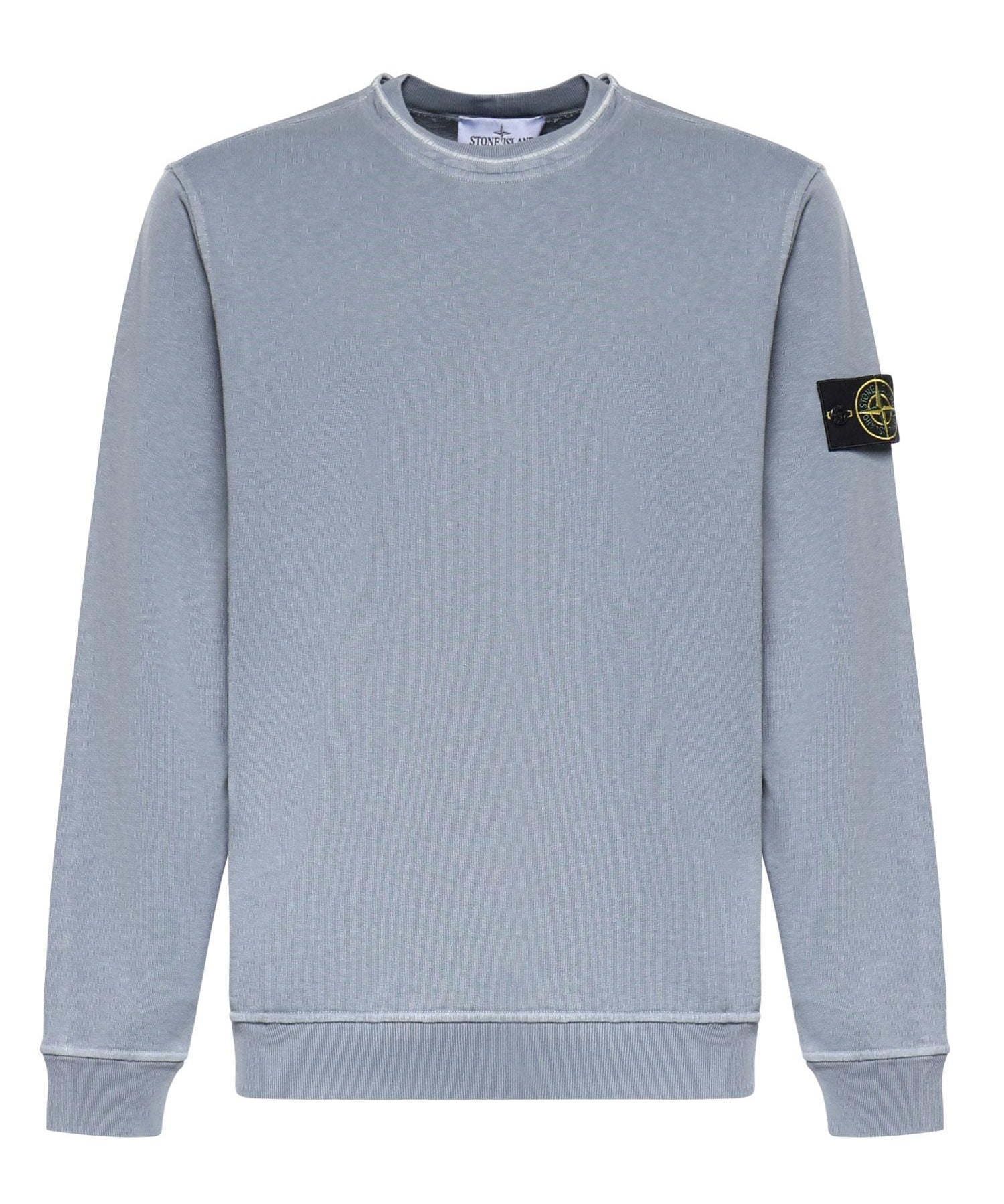 Felpa in cotone malfilé con logo L1S156100034 S0060V0124 STONE ISLAND 