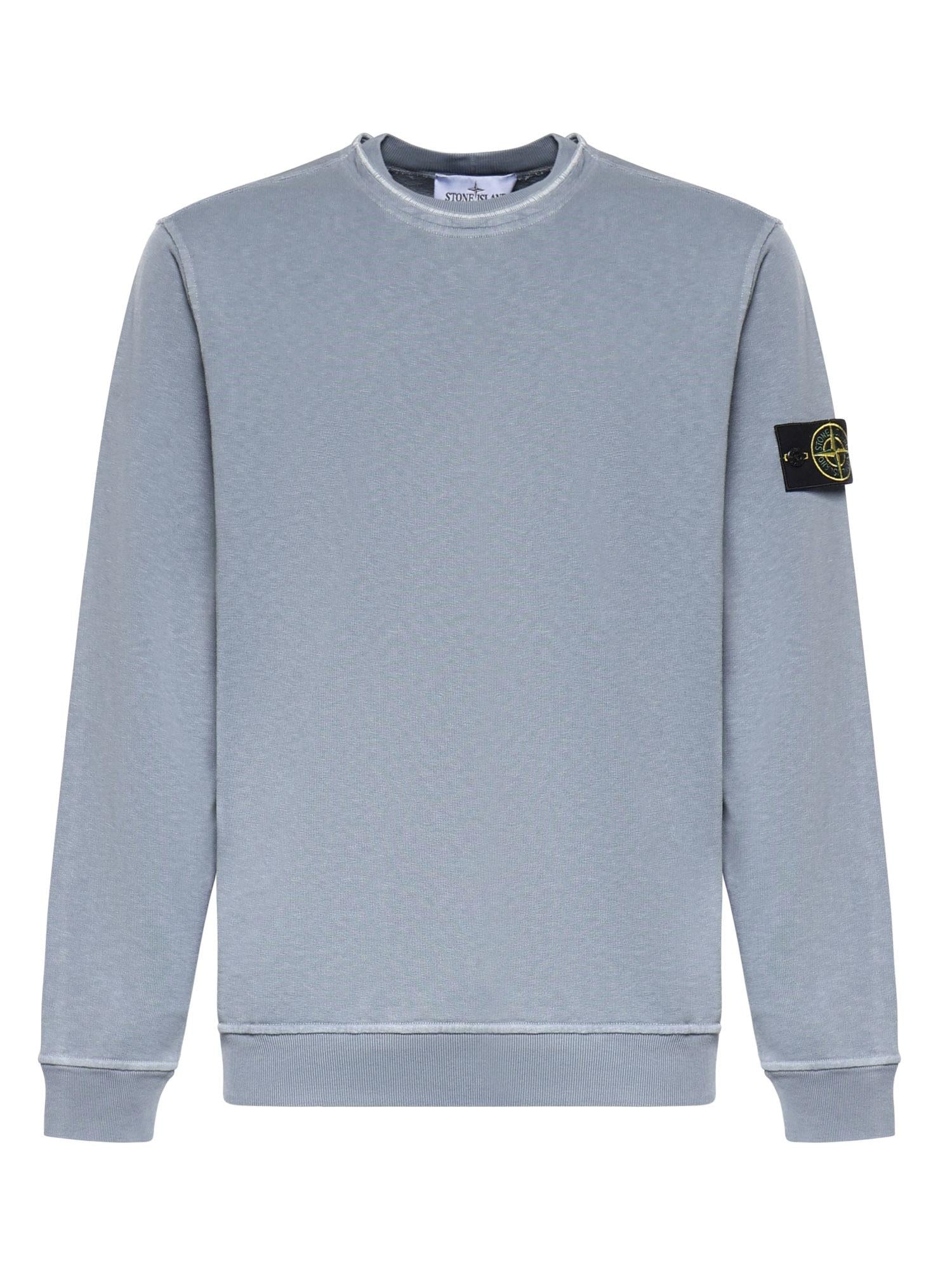 Felpa in cotone malfilé con logo L1S156100034 S0060V0124 STONE ISLAND 