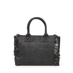 Borsa shopper media Beach in rafia con logo e nappine 106673 A39YZ99Q PINKO 
