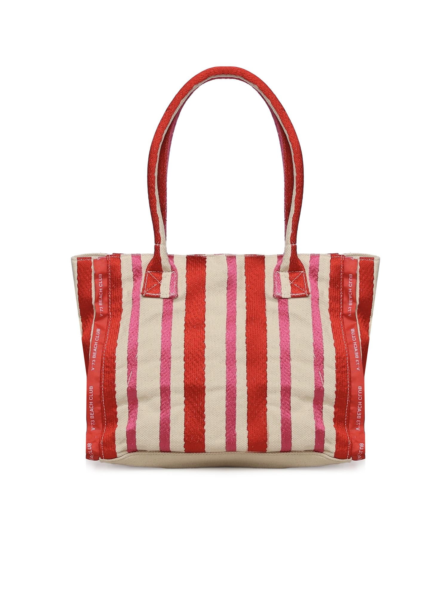 Borsa shopping con logo 73BS9MV02R ILENEROSSO/MULTICOLOR V° 73 