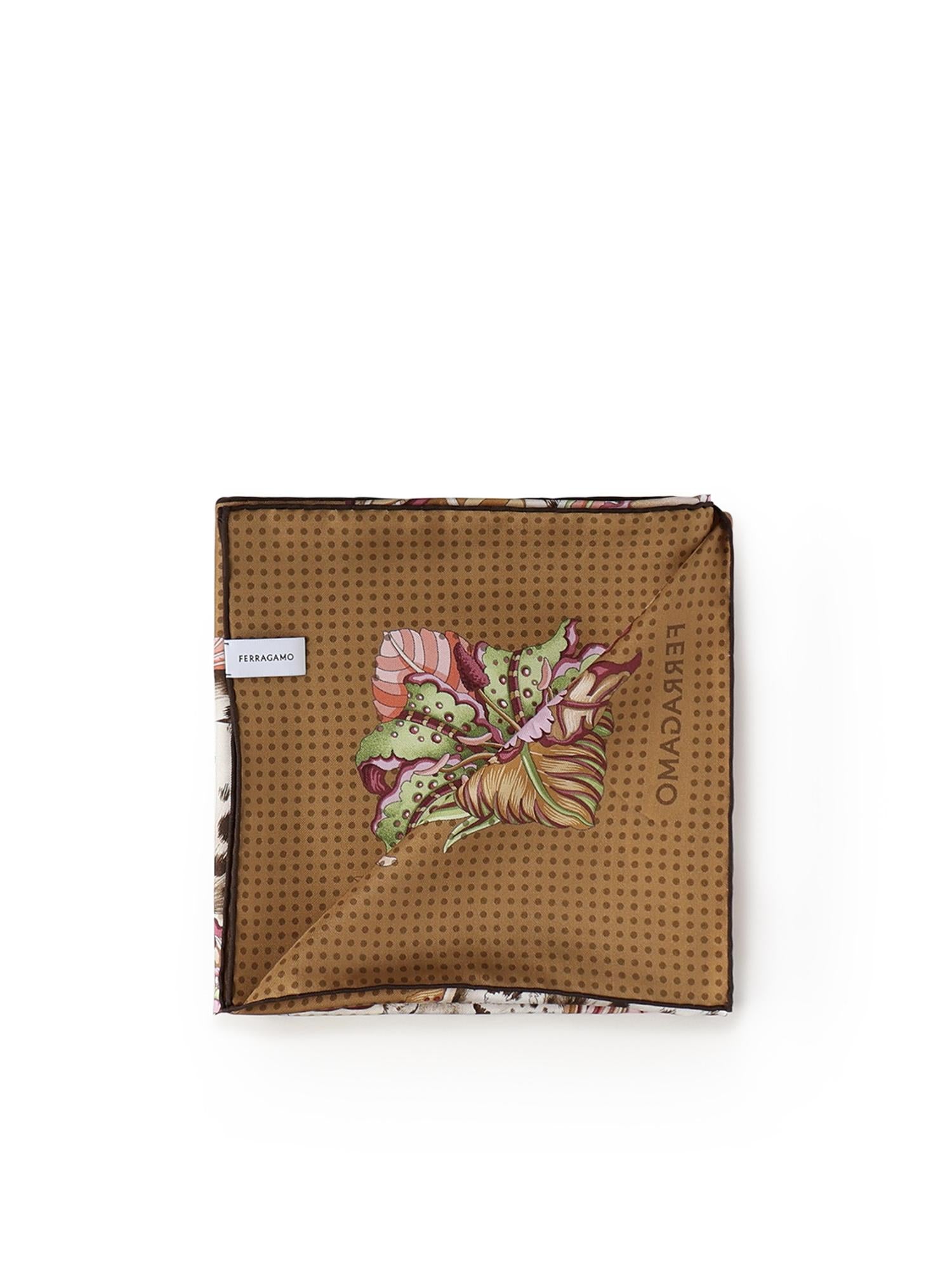 Foulard in seta con stampa 310228 789462003 FERRAGAMO 