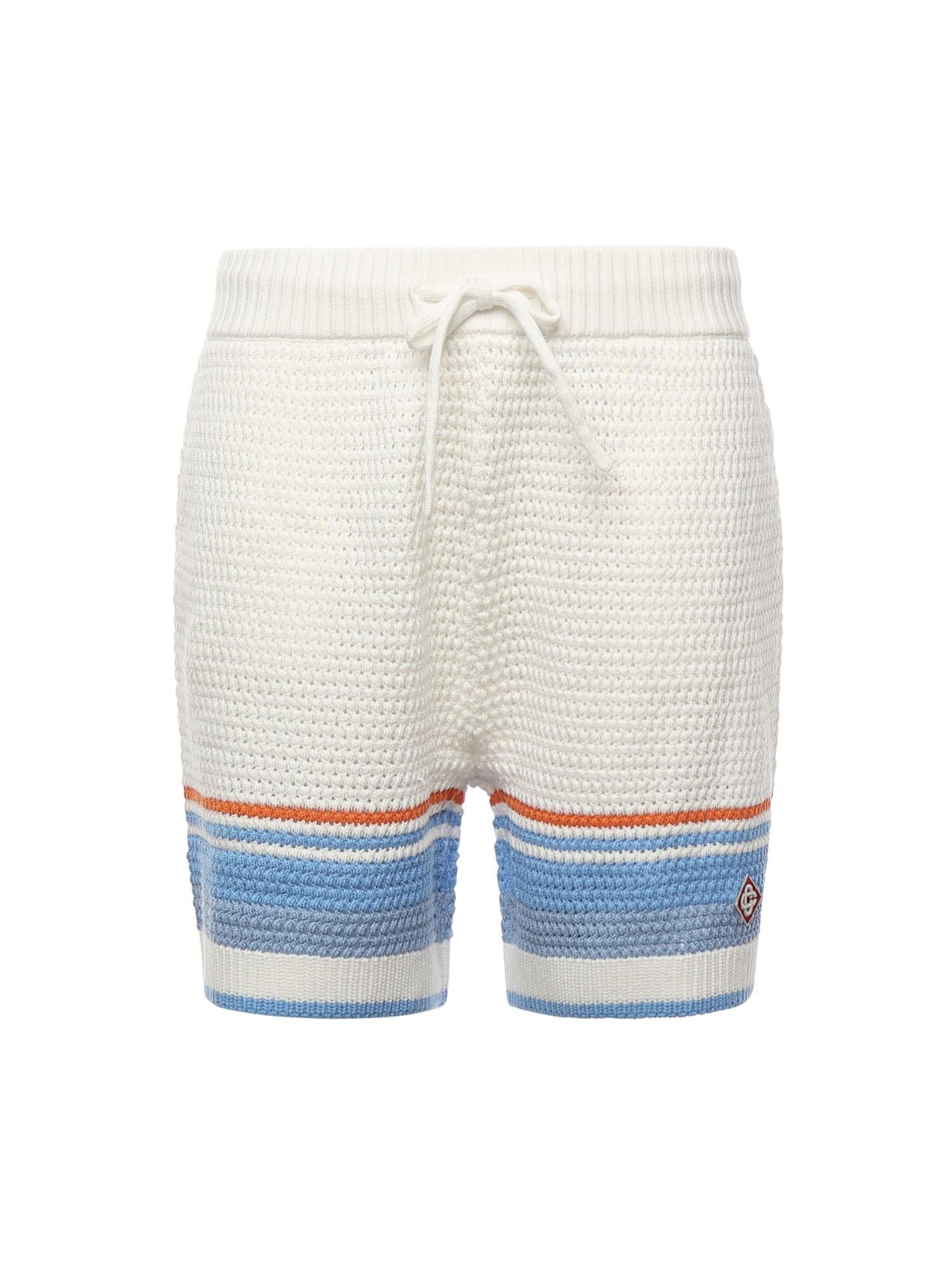 Shorts in crochet di cotone MPF25KW1011 01 CASABLANCA 