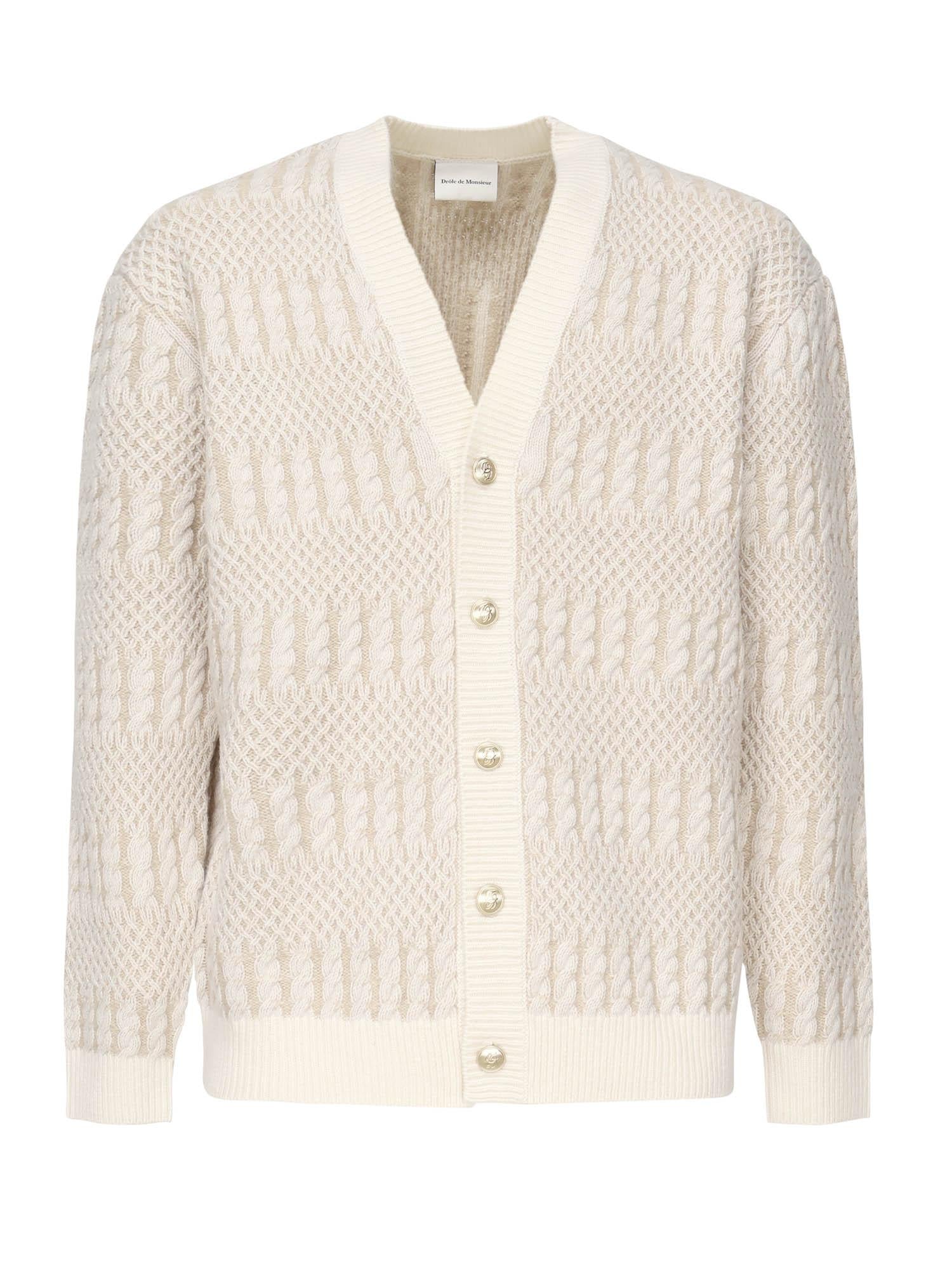 Cardigan Torsades<BR/> HCA160WO018 OW Drôle de Monsieur 