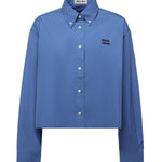 Camicia in popeline con logo MK1659 10RGF0237 MIU MIU 