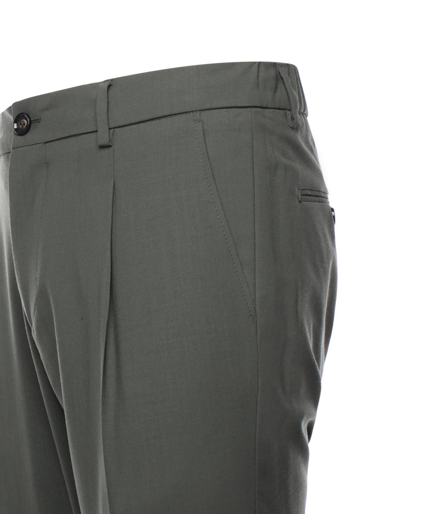 Pantaloni in gabardine di misto lana RICCARDO CC REGULAR MTVERDE BE ABLE 