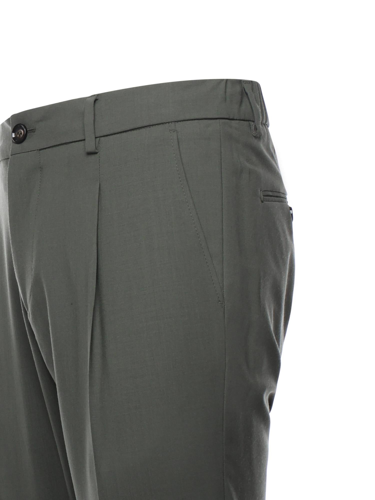 Pantaloni in gabardine di misto lana RICCARDO CC REGULAR MTVERDE BE ABLE 