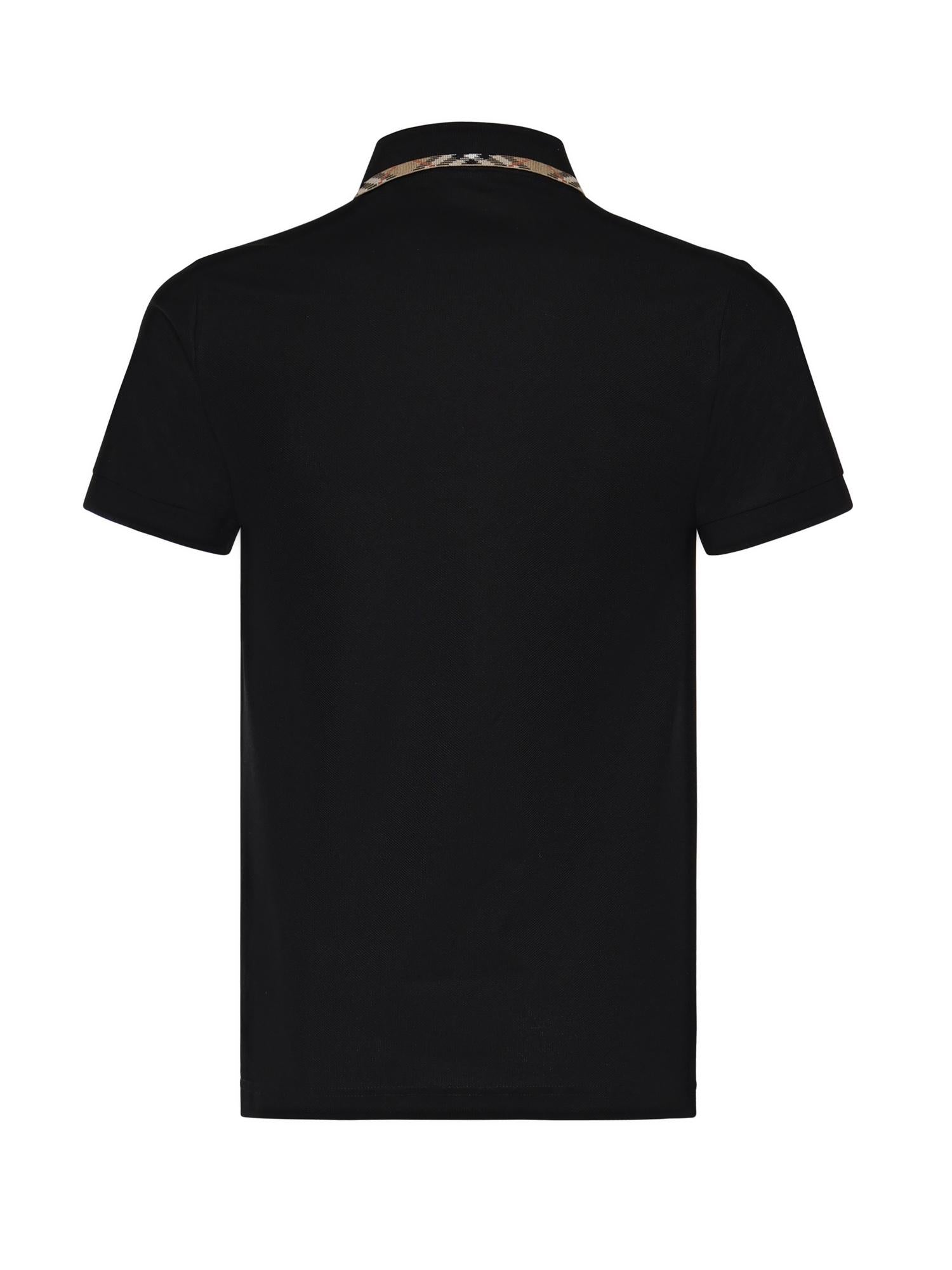 Polo in cotone con finiture Check 8126949 A1189 BURBERRY 