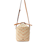 Borsa a tracolla Bucket Mini in rafia con motivo chevron 106835 A391HH9Q PINKO 
