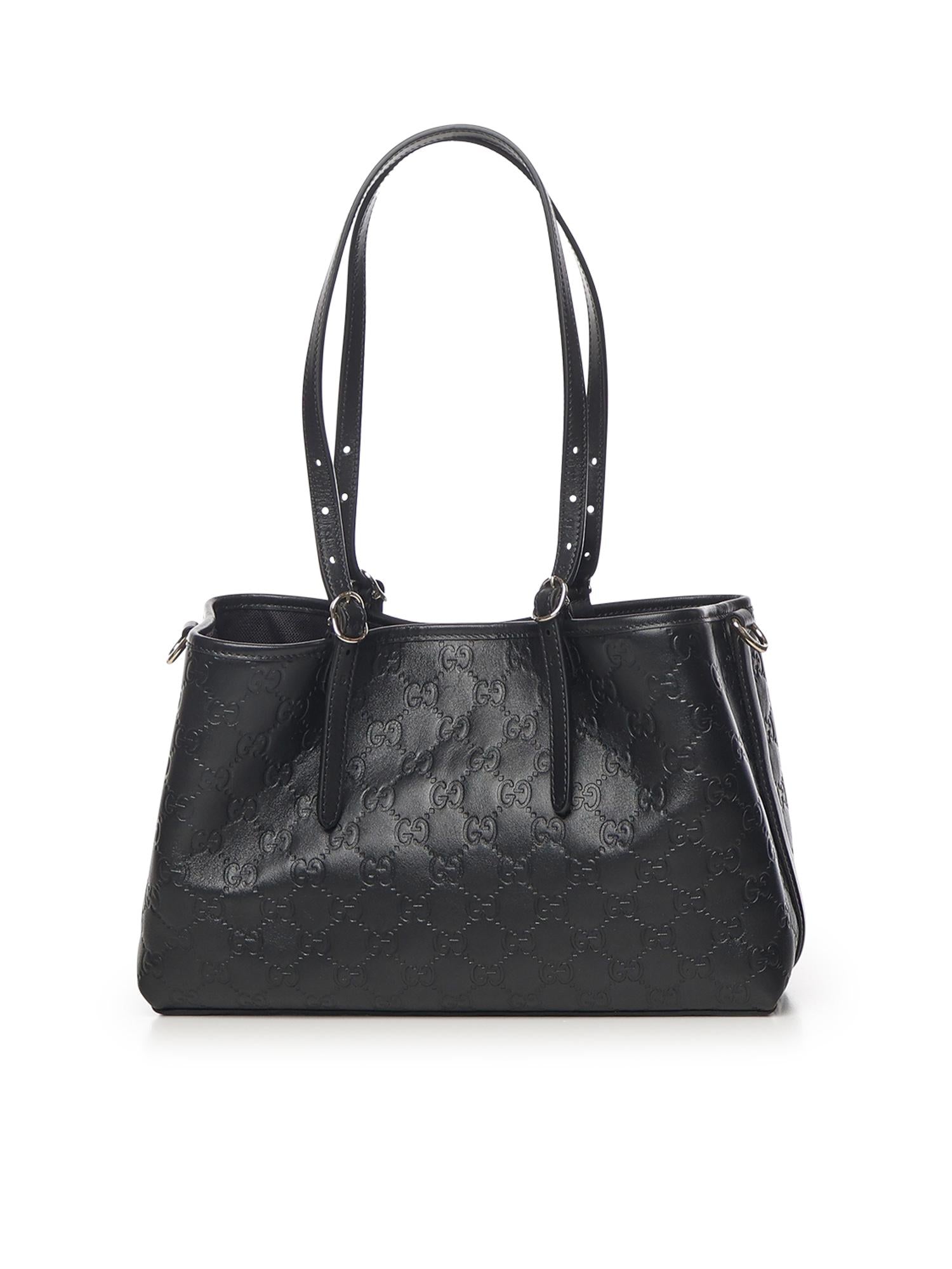 Borsa shopping GG Emblem in pelle media 815214 AAFDV1000 GUCCI 