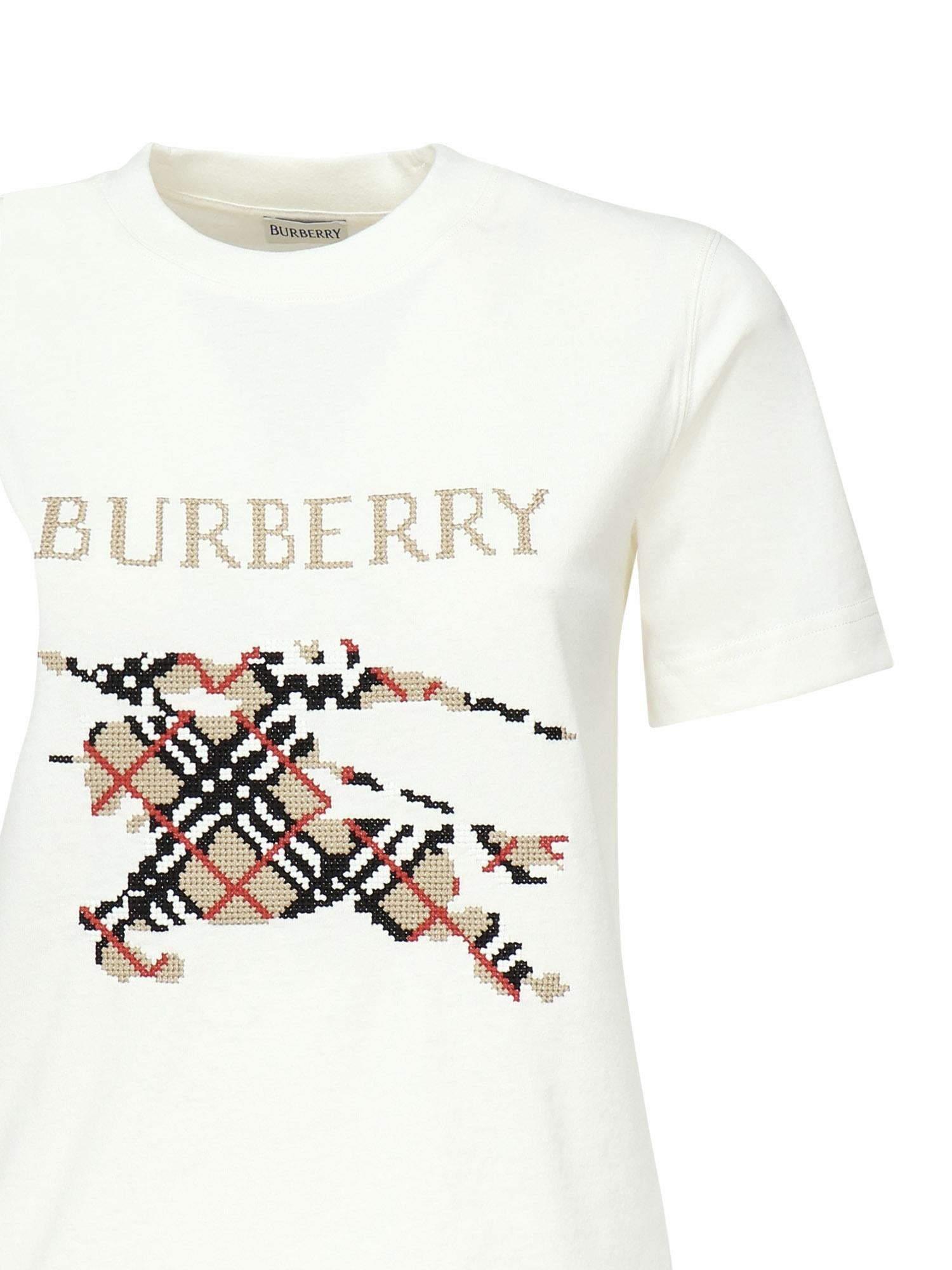 T-shirt con EKD a punto croce 8110955 B7078 BURBERRY 