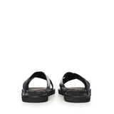 Sandali crossed in pelle e nastro con logo X4P124 XN787MB007 EMPORIO ARMANI 