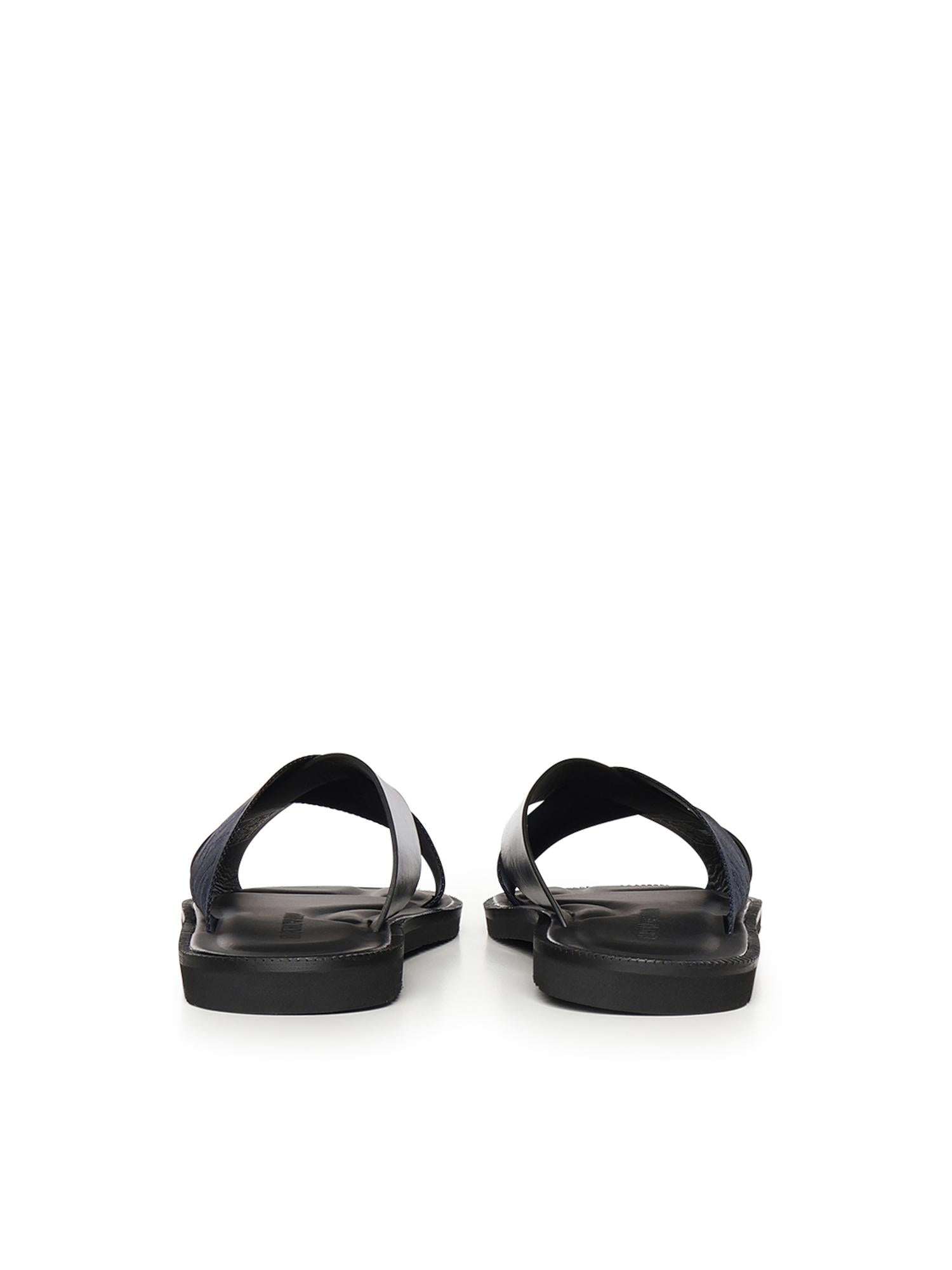 Sandali crossed in pelle e nastro con logo X4P124 XN787MB007 EMPORIO ARMANI 