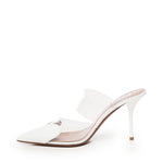 Mule Le Cœur in pelle verniciata AA3M053CK150 010 ALAIA 