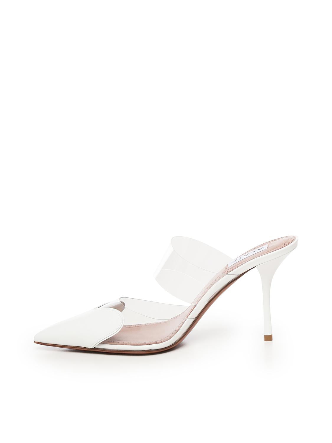 Mule Le Cœur in pelle verniciata AA3M053CK150 010 ALAIA 