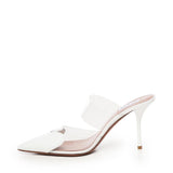 Mule Le Cœur in pelle verniciata AA3M053CK150 010 ALAIA 