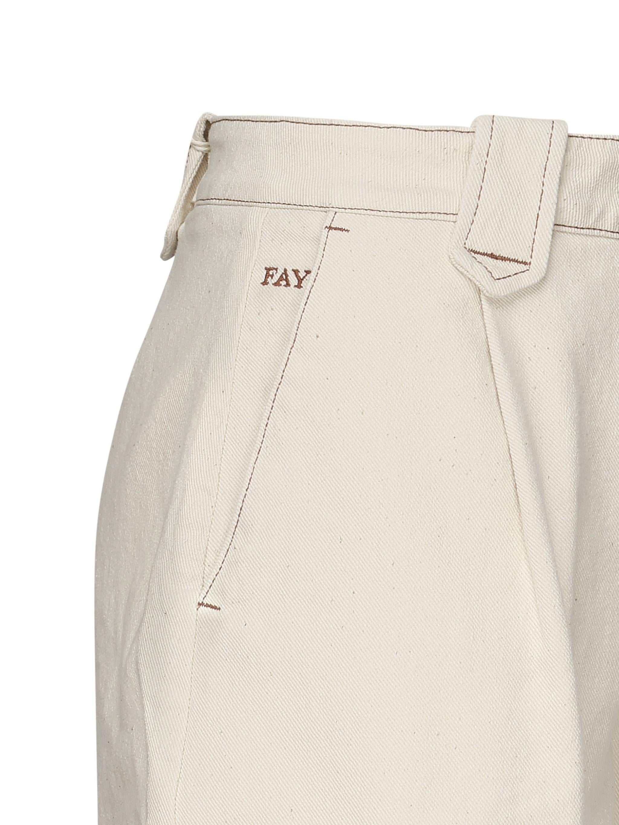 Shorts in cotone con risvolto<BR/> NTW8350480LVTY B011 FAY 