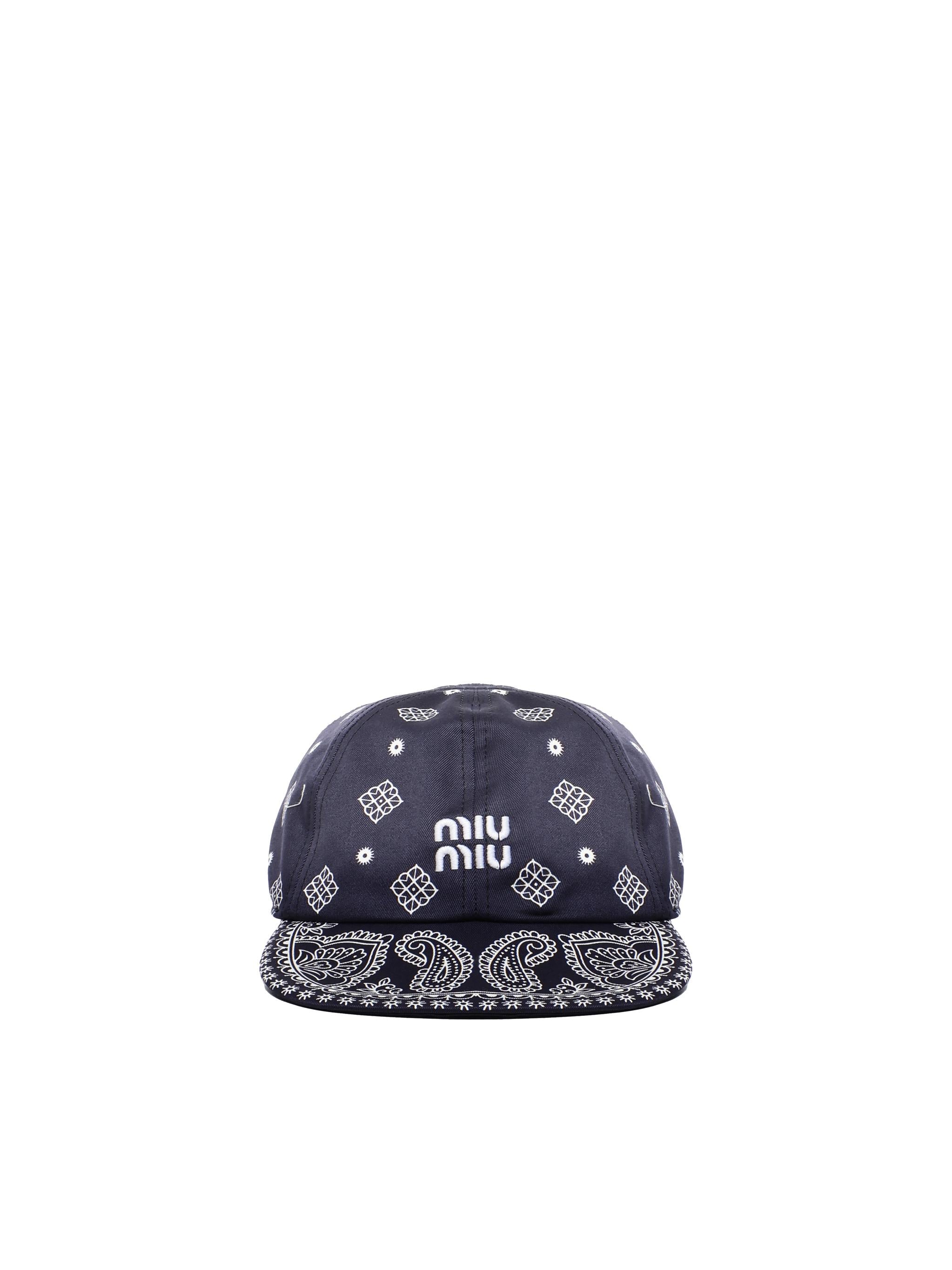 Cappello da baseball con logo 5HC369 2IC9F022X MIU MIU 