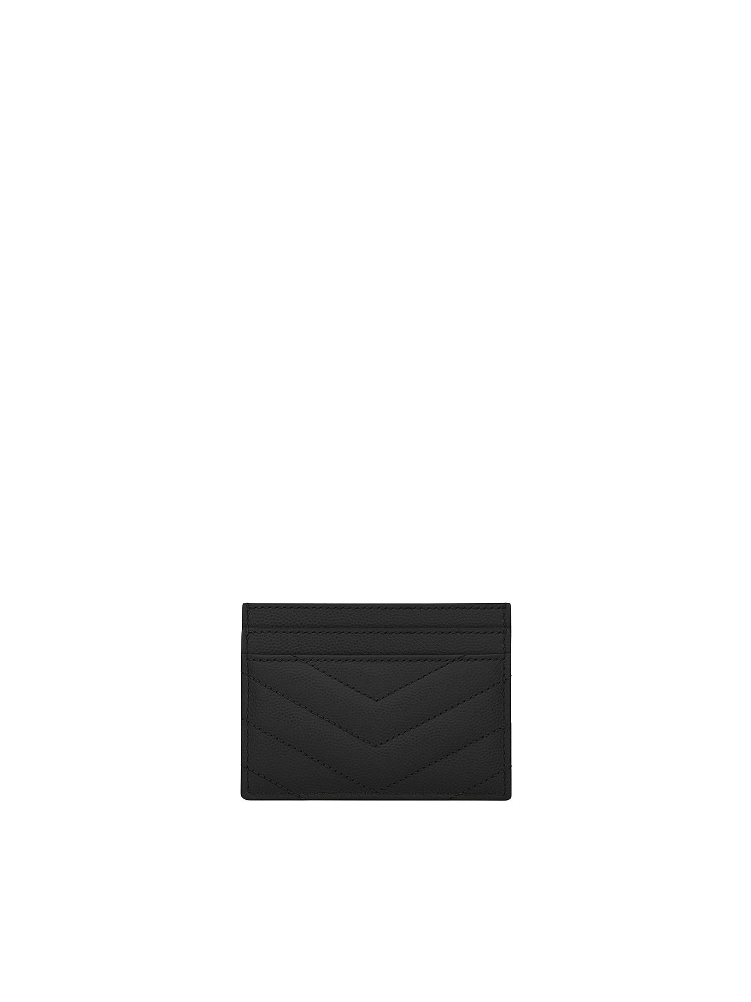 Cassandre Matelassè portacarte in grain de poudre 423291 BOW021000 SAINT LAURENT 